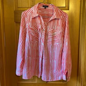 Notations PM striped Pink Shirt